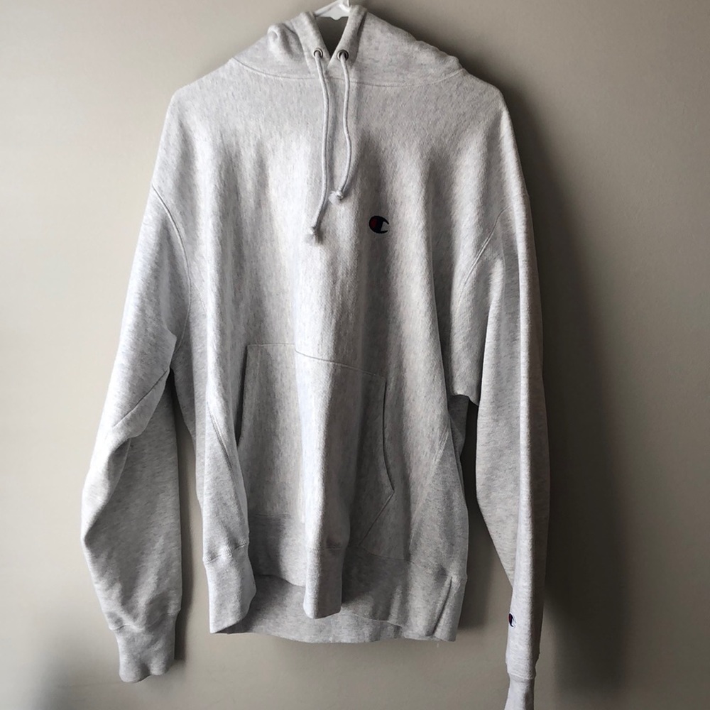 Champion Reverse Weave Light Grey Hoodie